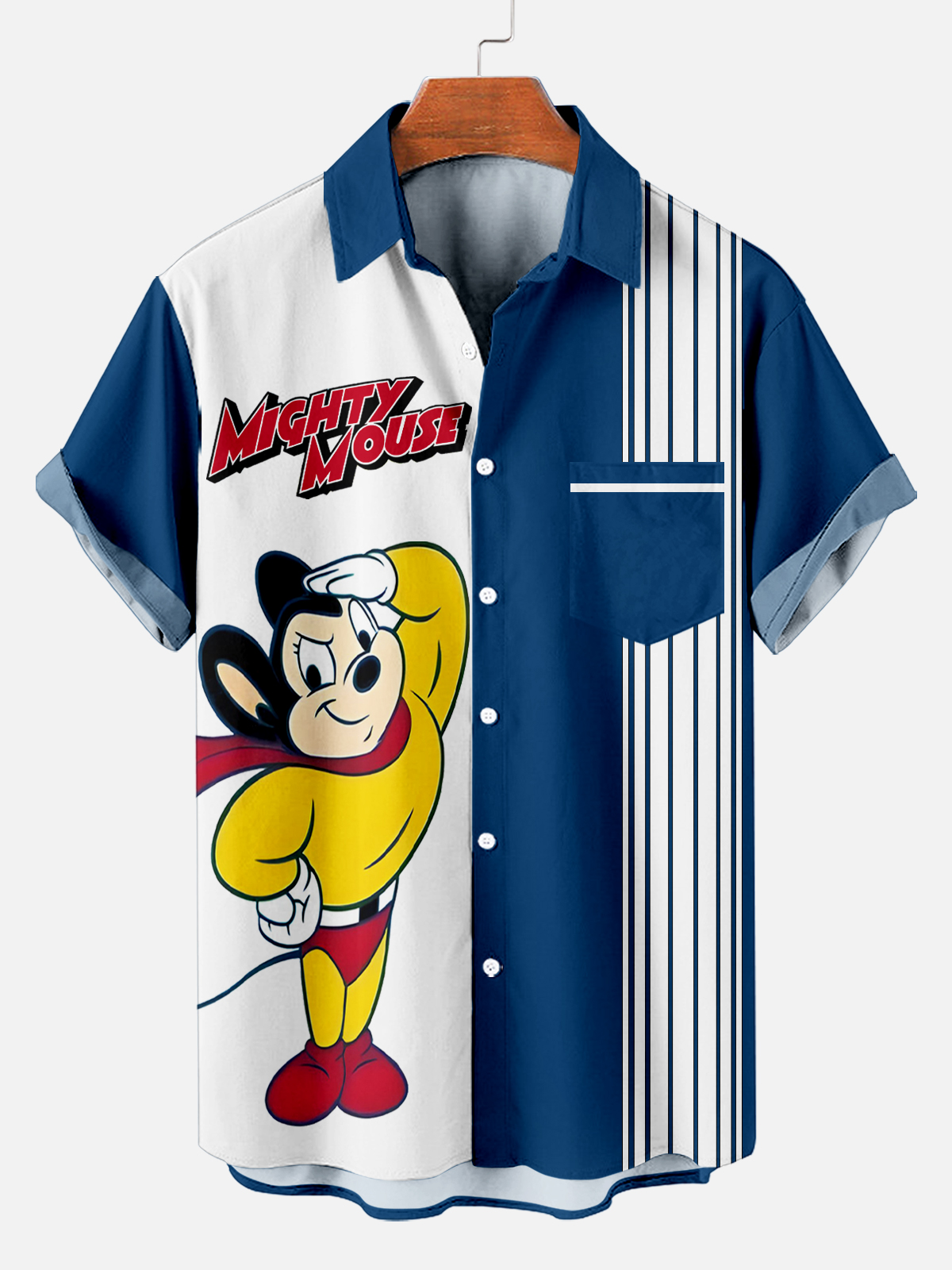 Classic Cartoon pattern short sleeved shirt
