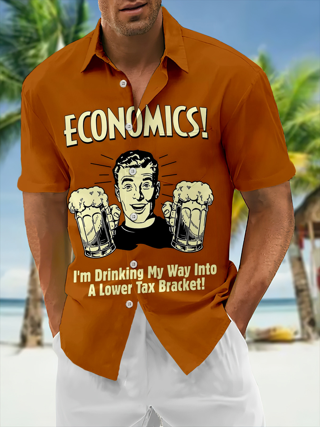 Men's Classic Green Monster Christmas Slogan Contrast Fun Short Sleeve