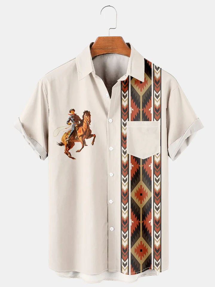 Men's Short Refreshing elegant hawaii Sleeve Shirt