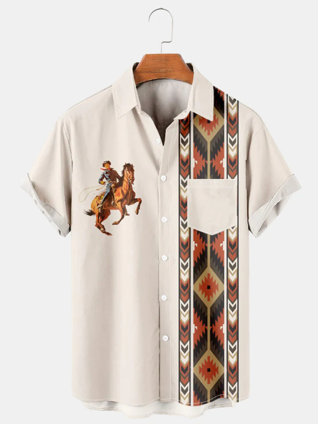 Men's Short Refreshing elegant hawaii Sleeve Shirt