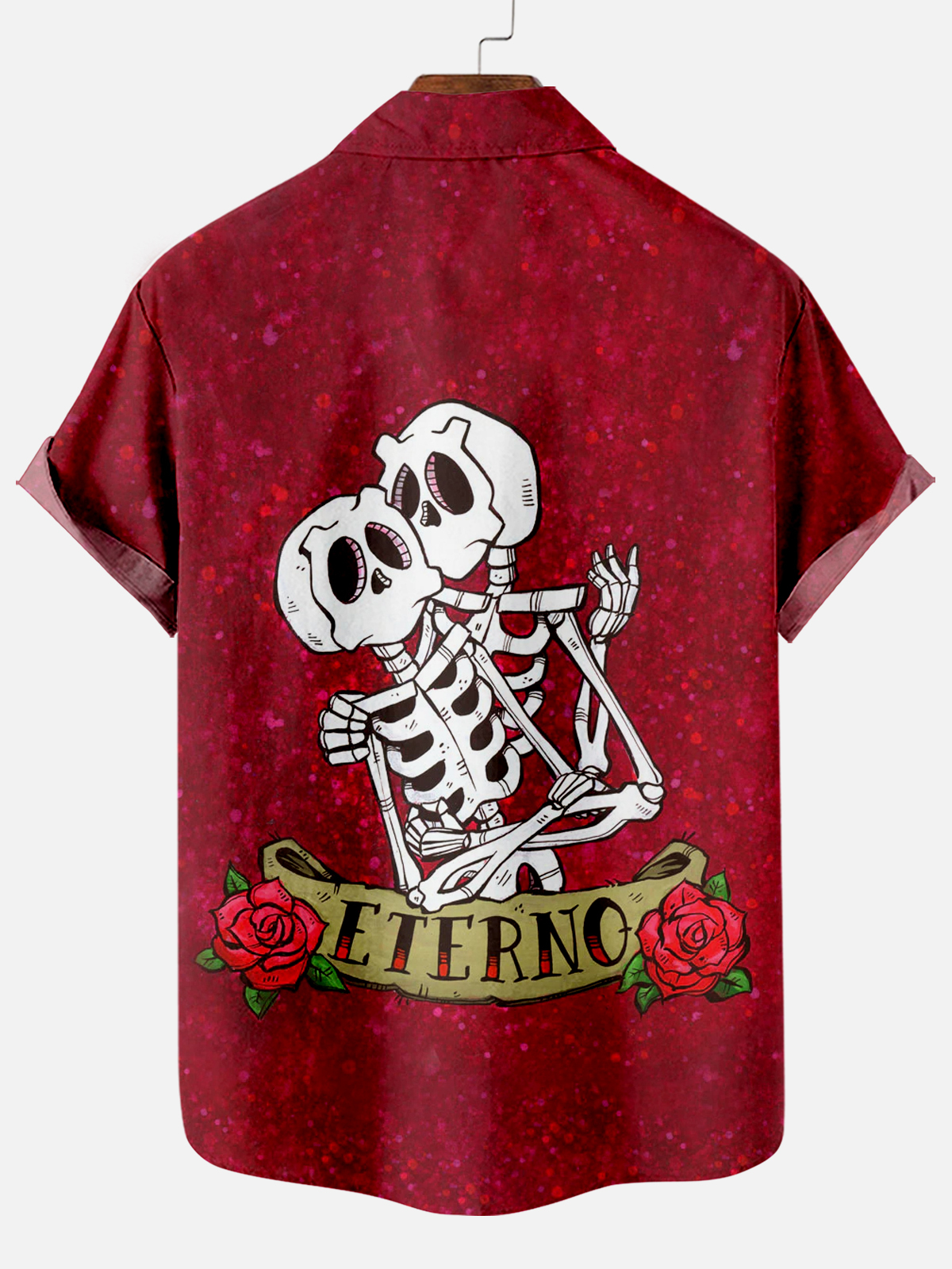 Men's Classic Day of the Dead Skull Graphic Short Sleeve Shirt