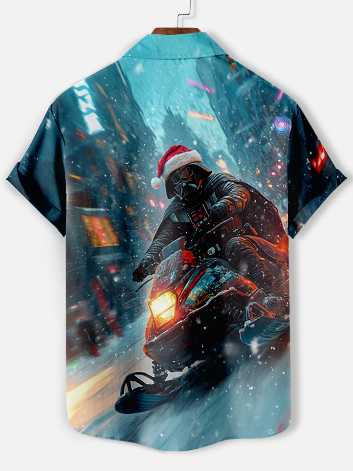 Men's Classic Movie Christmas Graphic Short Sleeve Shirt