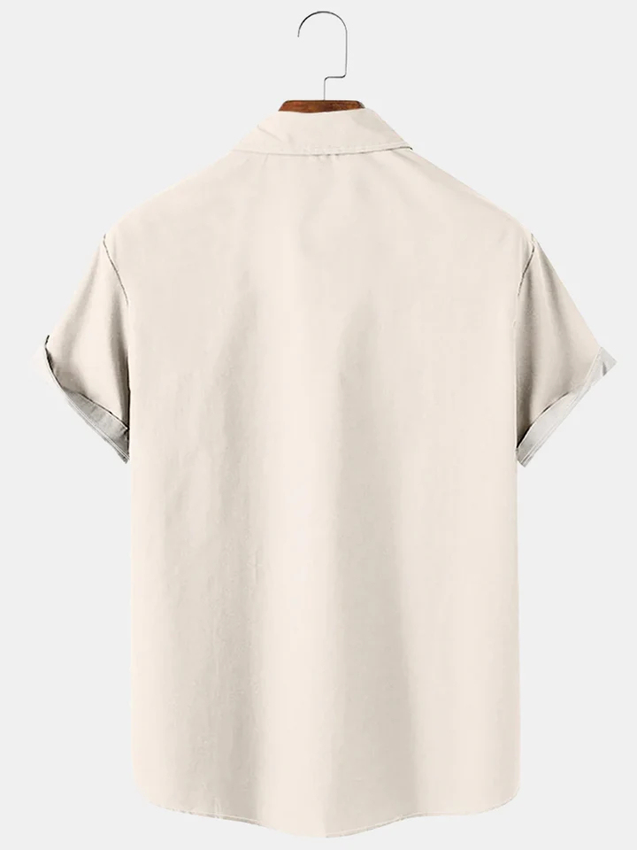 Men's Western Cowboy Style Graphic Short Sleeve Shirt