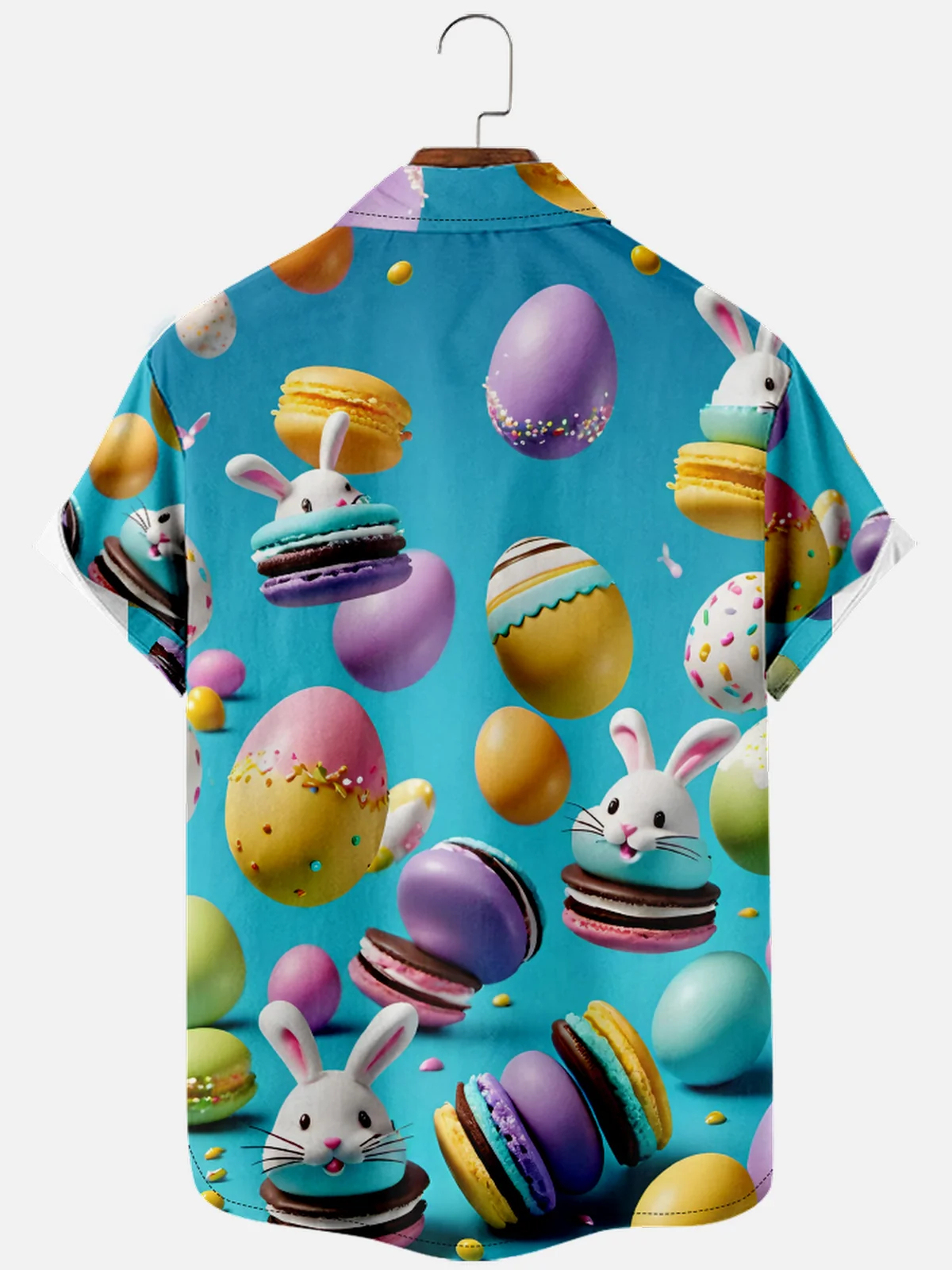 Men's Easter Cross Print Short Sleeve Shirt