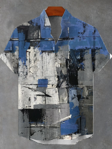 Men's Graffiti Art Casual Graphic Print Short Sleeve Shirt