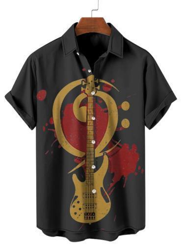 Stylish Blue Print Cotton Linen Shirt