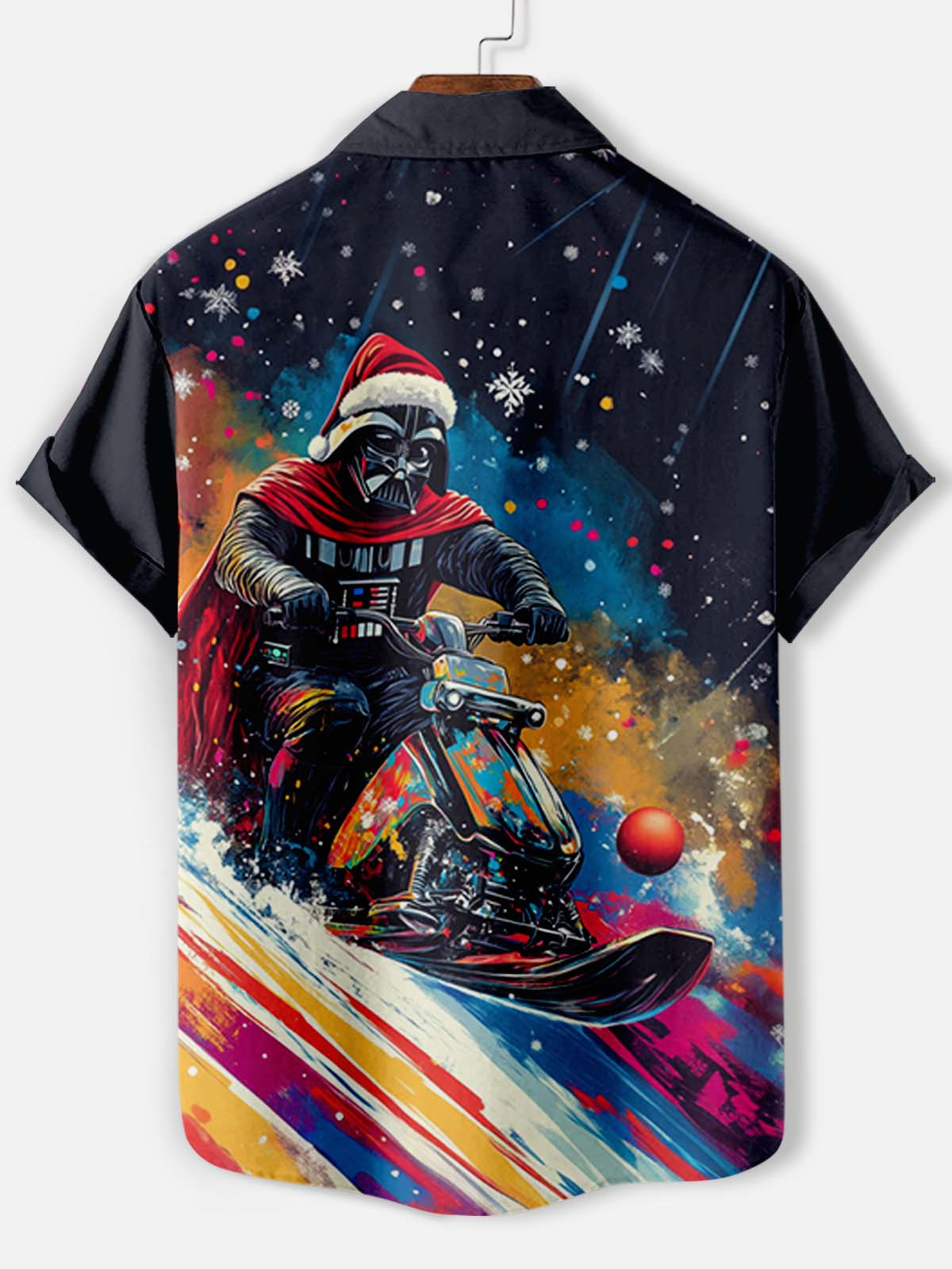 Men's Classic Movie Christmas Graphic Short Sleeve Shirt