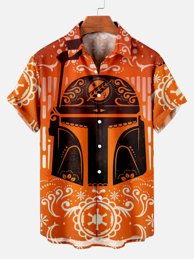 [Copy]Men's Vintage Witch Oil Painting Art Halloween Short Sleeve Shirt