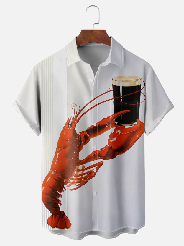 [Copy]Men's Classic Movie Godfather Animal Fun Graphic Short Sleeve Shirt