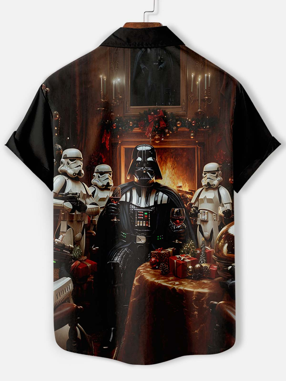 Men's Classic Movie Christmas Graphic Short Sleeve Shirt