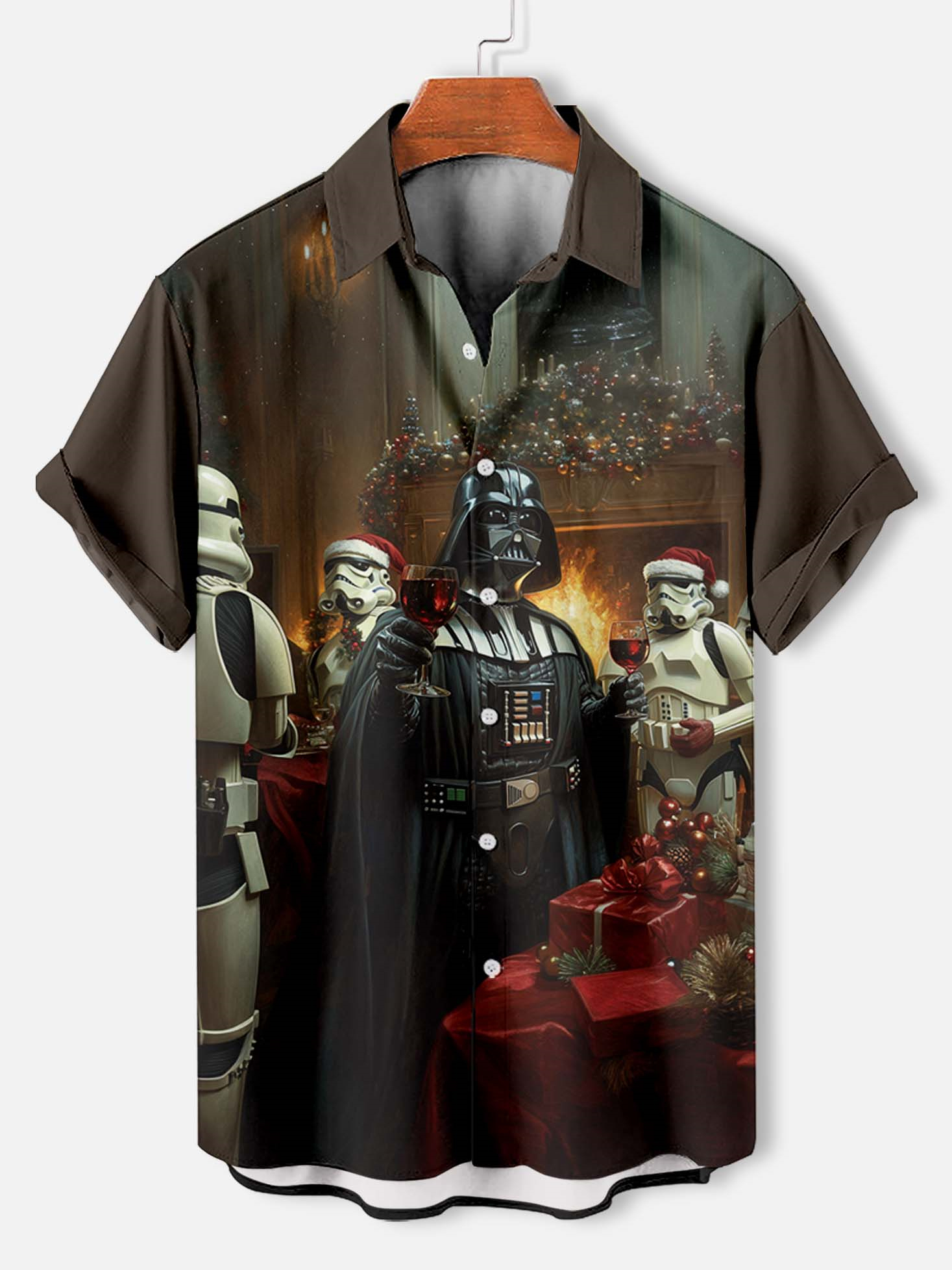 Men's Classic Movie Christmas Graphic Short Sleeve Shirt