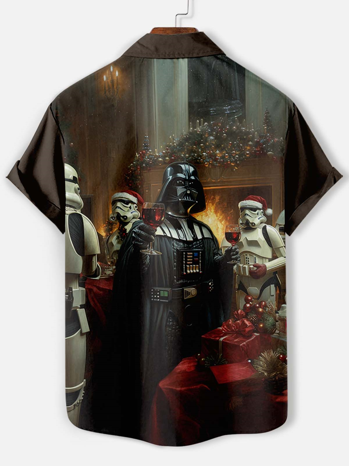 Men's Classic Movie Christmas Graphic Short Sleeve Shirt