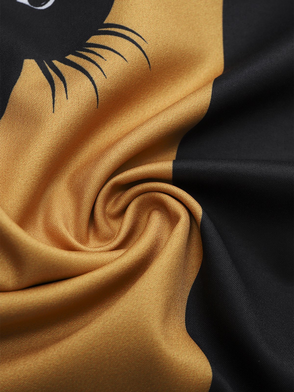 Cat Print Pocket Collar Short Sleeved Shirt