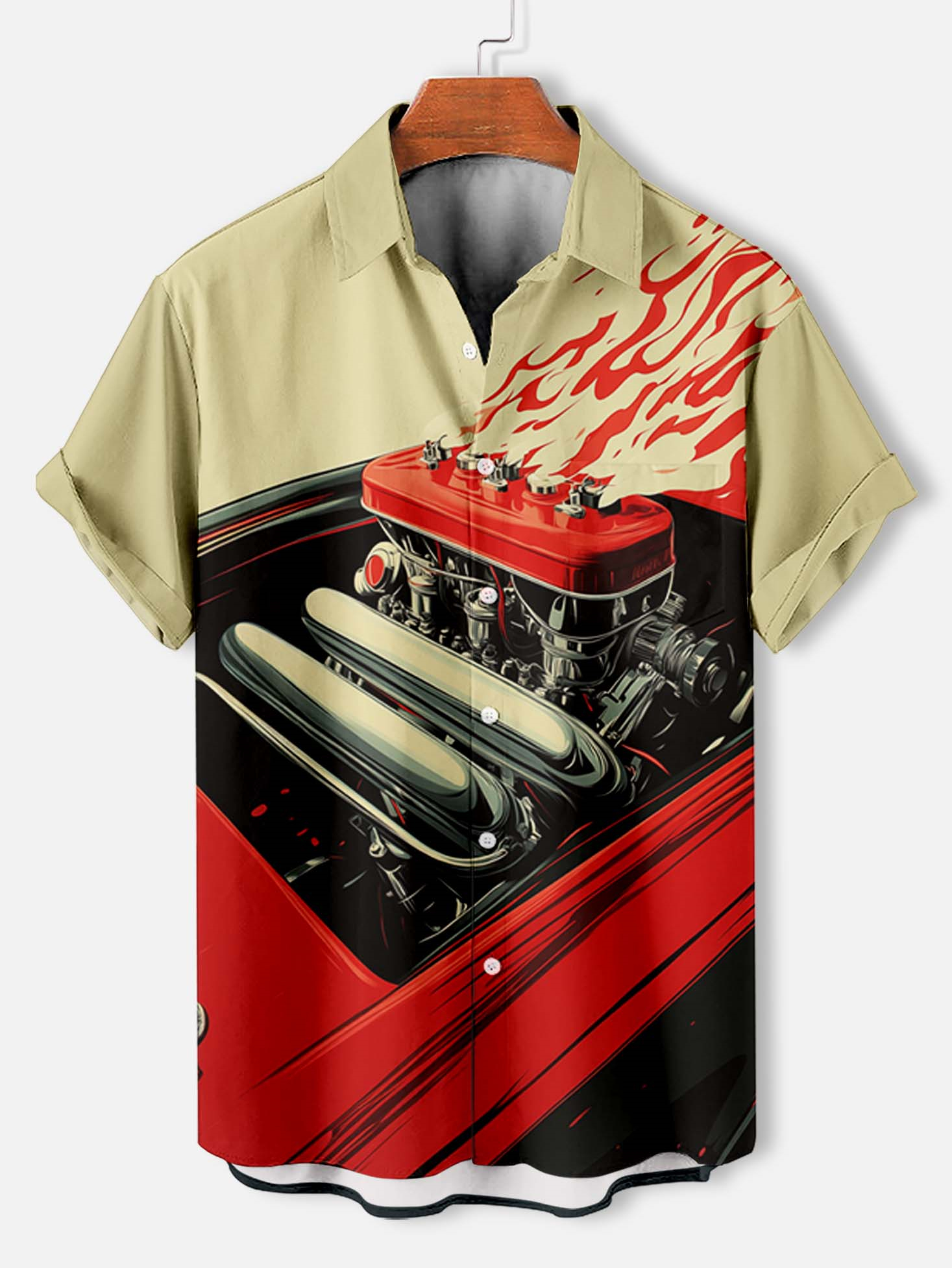 Men's Mechanical Parts Graphic Short Sleeve Shirt