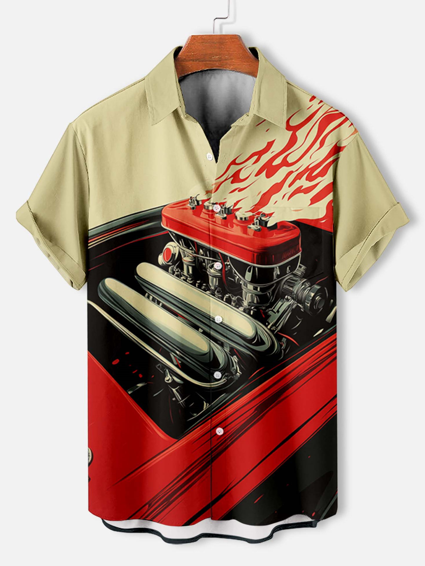 Men's Mechanical Parts Graphic Short Sleeve Shirt