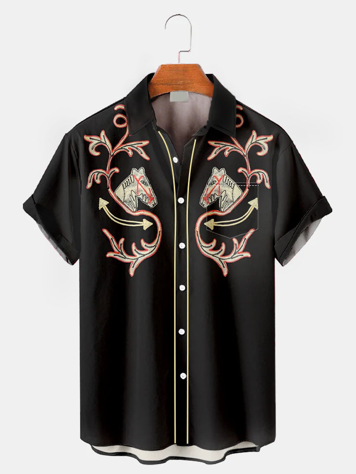 Men's Short Refreshing elegant hawaii Sleeve Shirt