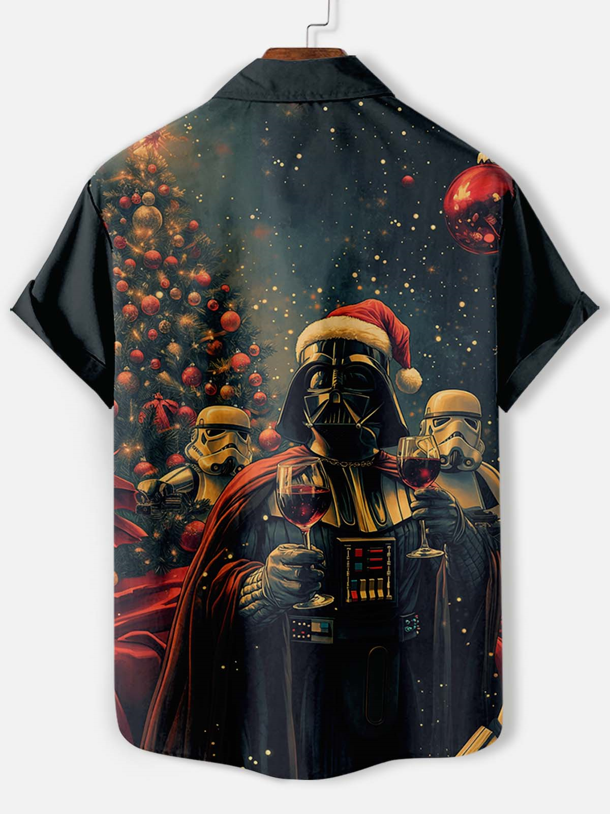 Men's Classic Movie Christmas Graphic Short Sleeve Shirt