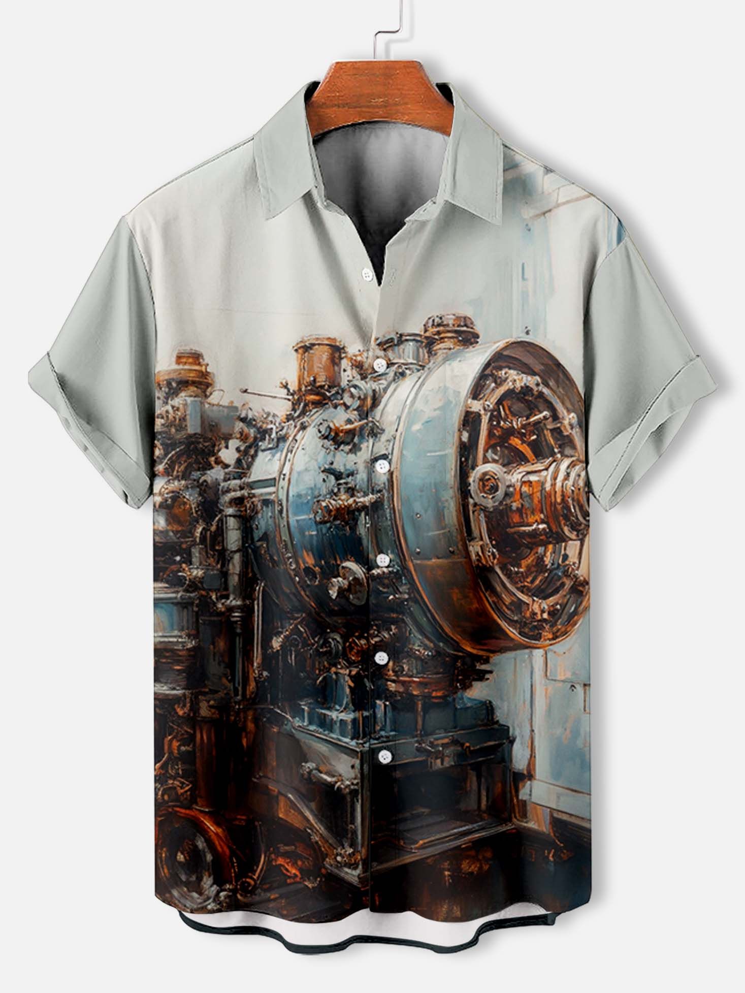 Men's Mechanical Parts Graphic Short Sleeve Shirt