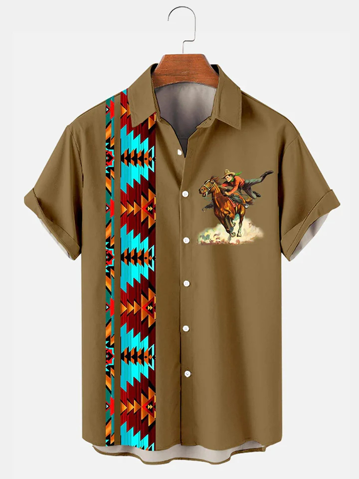 Men's Short Refreshing elegant hawaii Sleeve Shirt