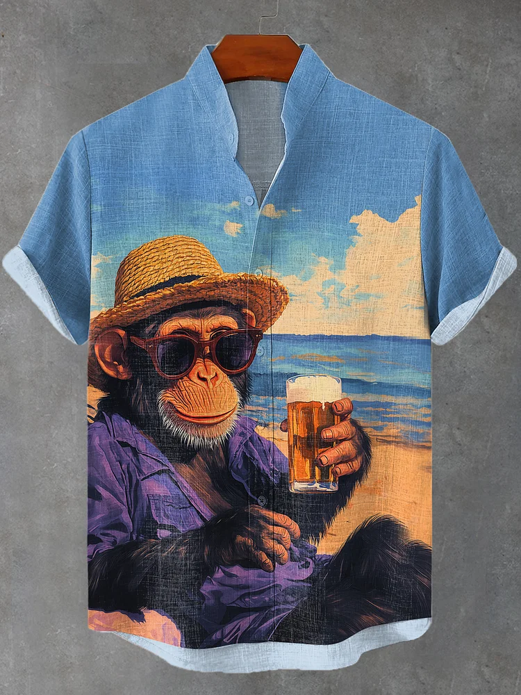 Funny Animal Graphic Short Sleeve Shirt