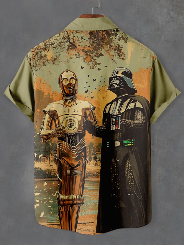 Men's Classic Movie Graphic Short Sleeve Shirt