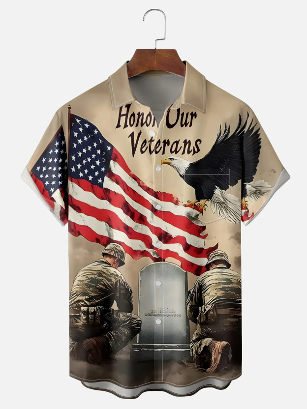 [Copy]Men's Classic Movie Godfather Animal Fun Graphic Short Sleeve Shirt