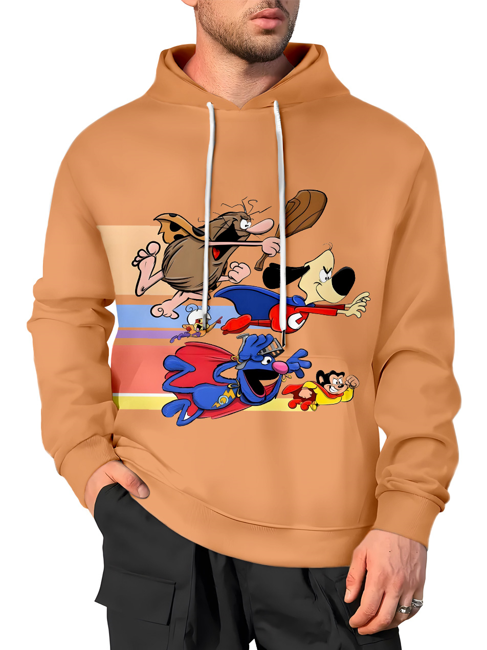 Men's Casual Art Cartoon Graphic Hoodie