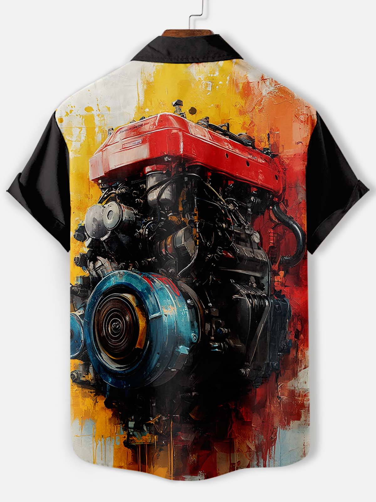 Men's Mechanical Parts Graphic Short Sleeve Shirt