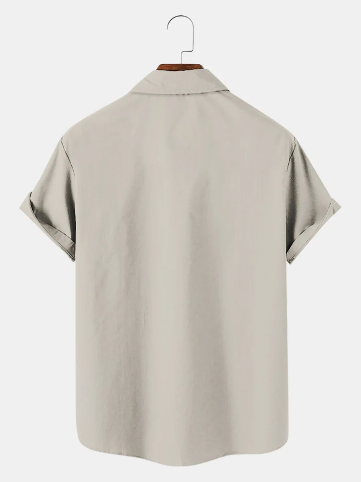 Men's Western Cowboy Style Graphic Short Sleeve Shirt