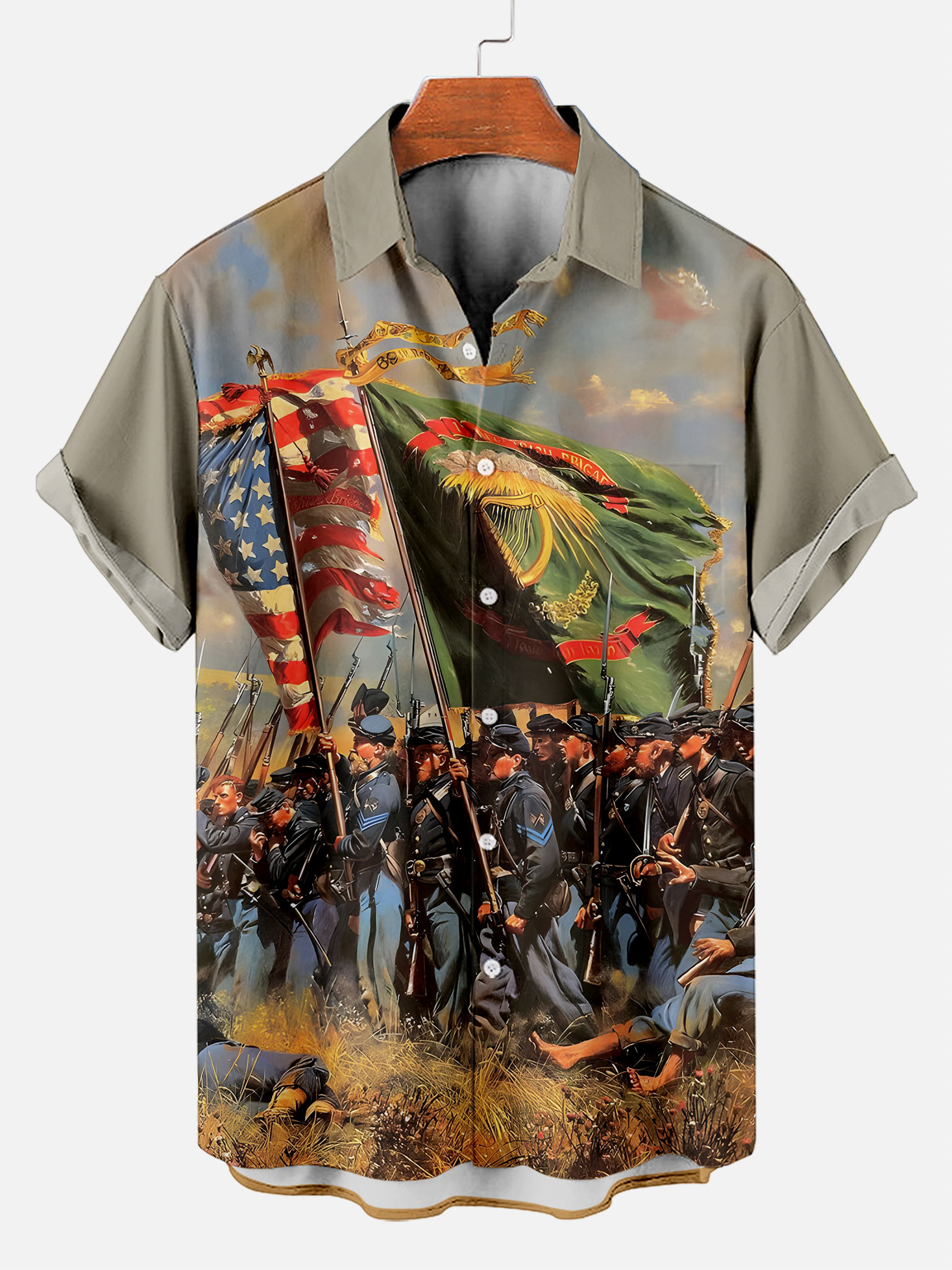 Men's illustration short sleeve shirt