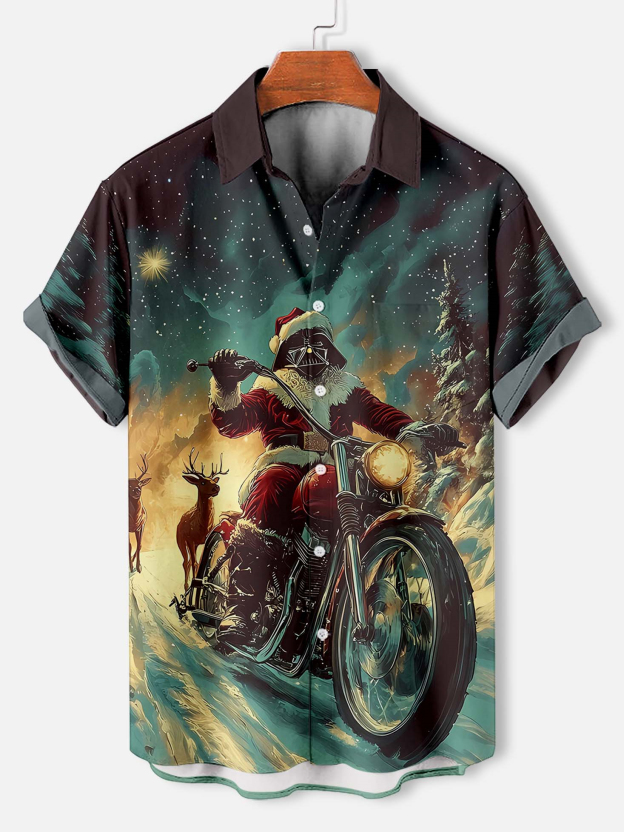 Men's Classic Movie Christmas Graphic Short Sleeve Shirt
