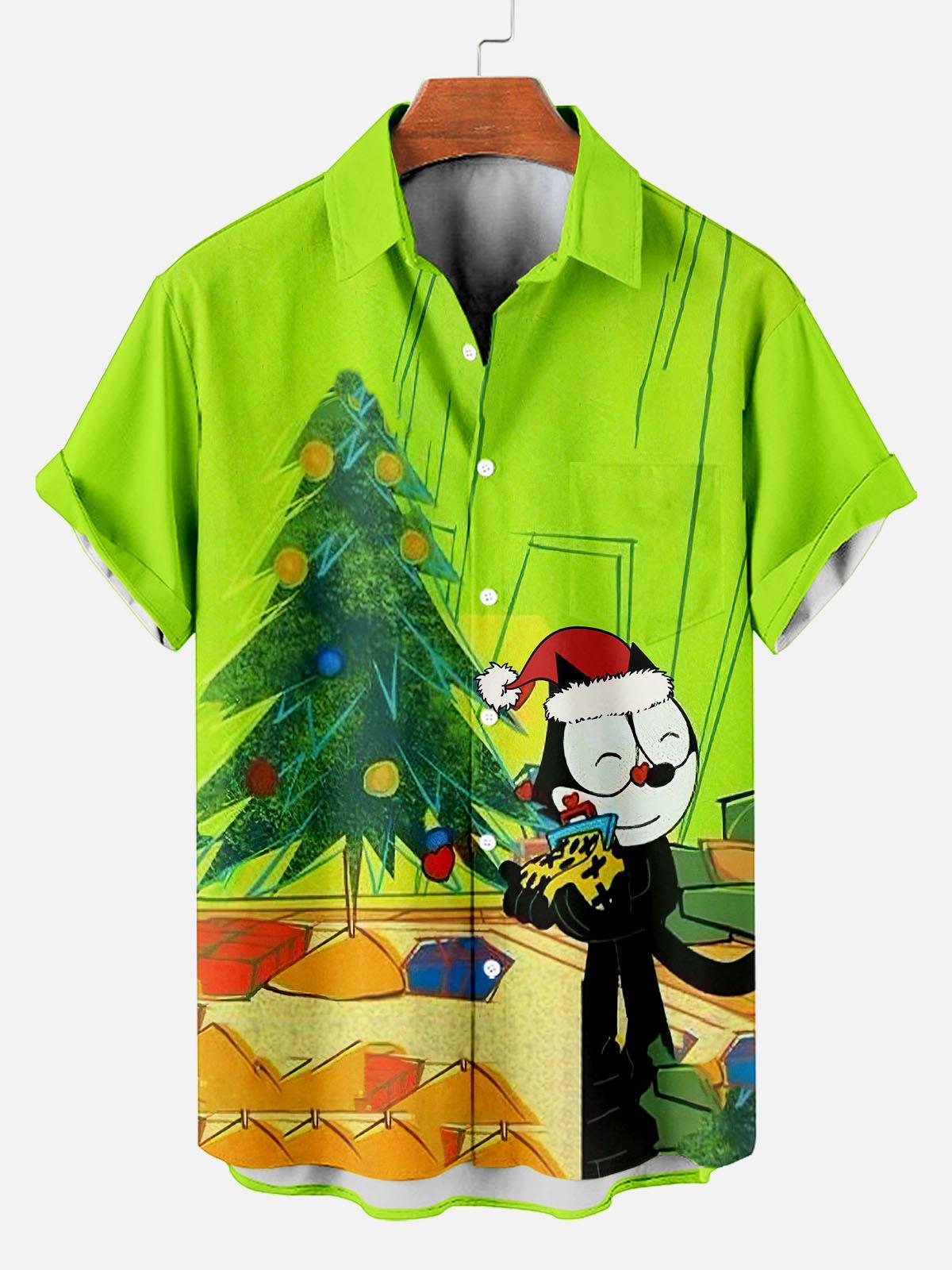 Men's Christmas Graphic Short Sleeve Shirt