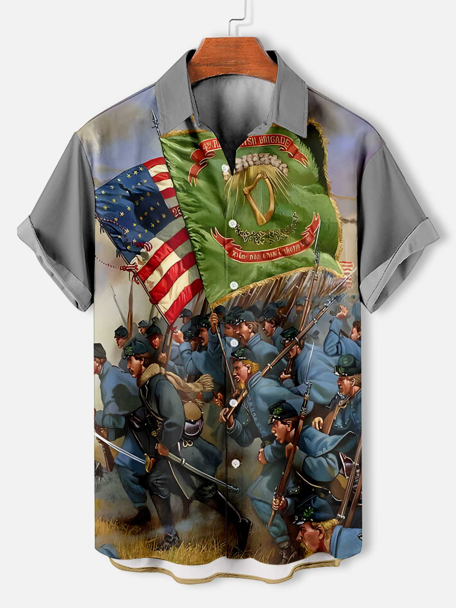 Men's Historical War Illustrated Short Sleeve Shirt
