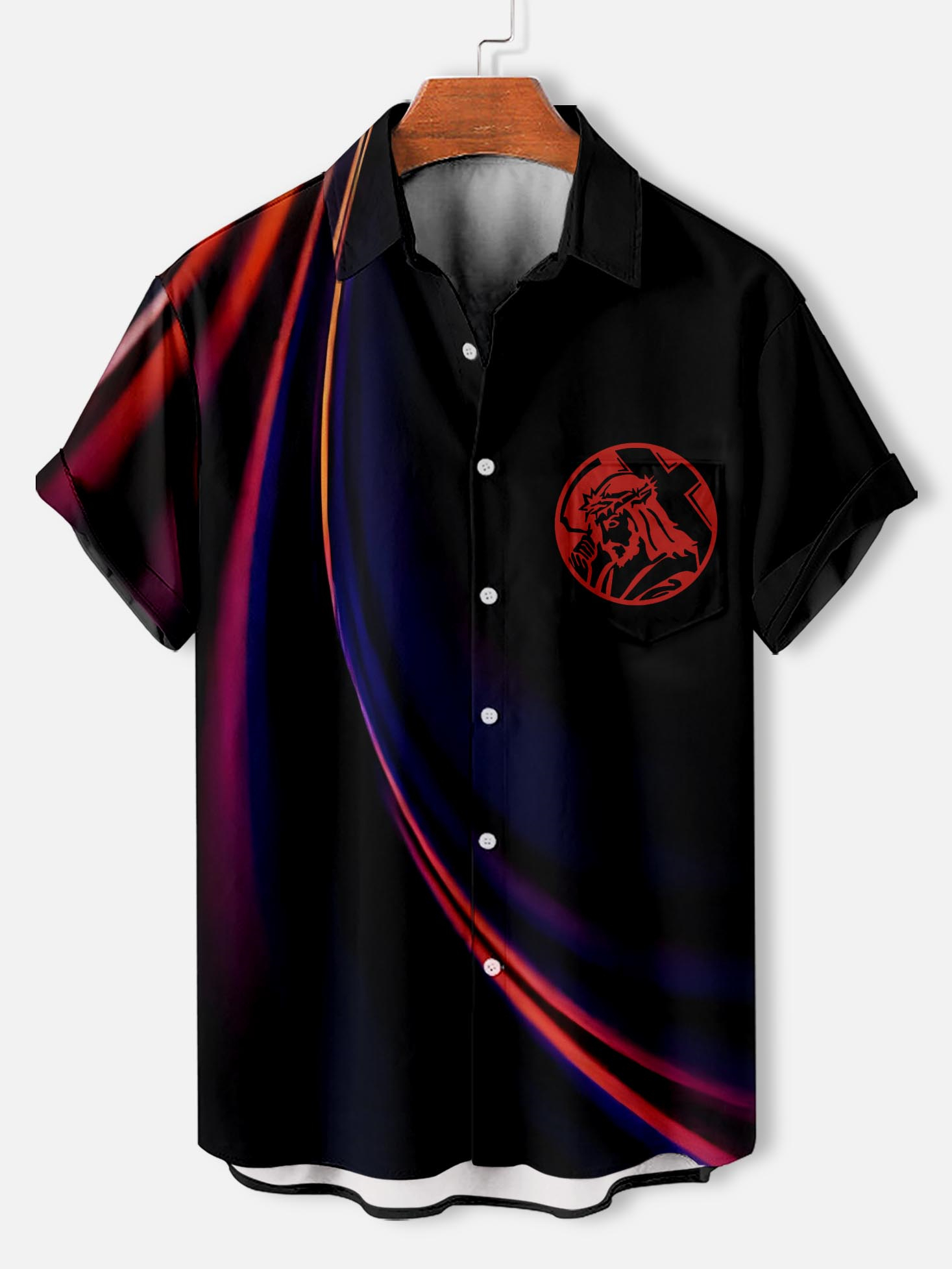 Men's faith-themed short-sleeved shirt