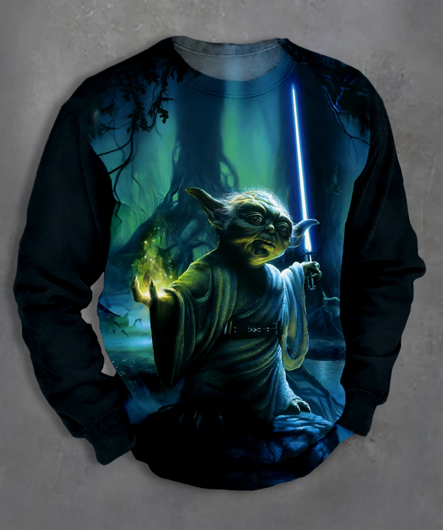 Men's Casual Classic Movie Graphic Long Sleeve Sweater