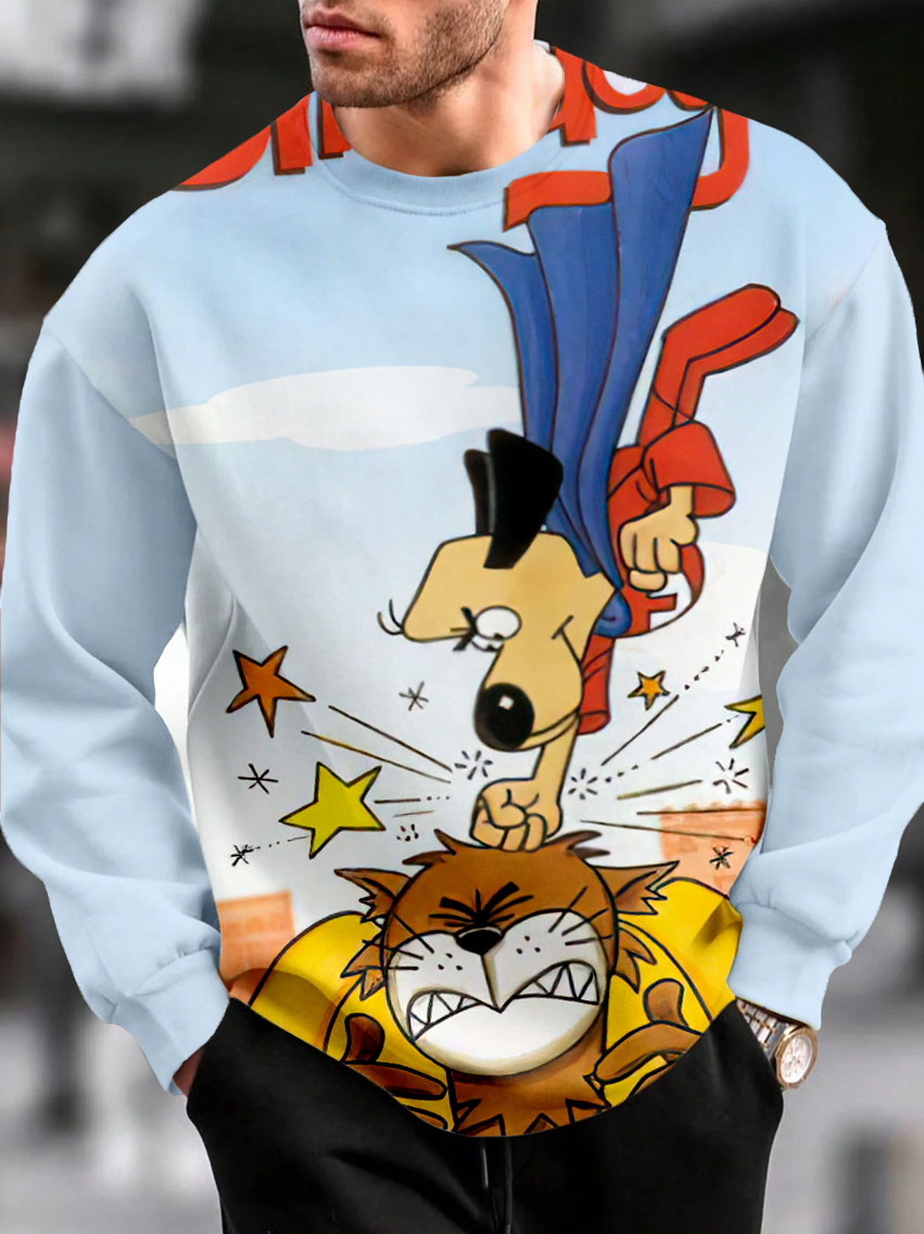 Men's Casual Classic Movie Graphic Long Sleeve Sweater