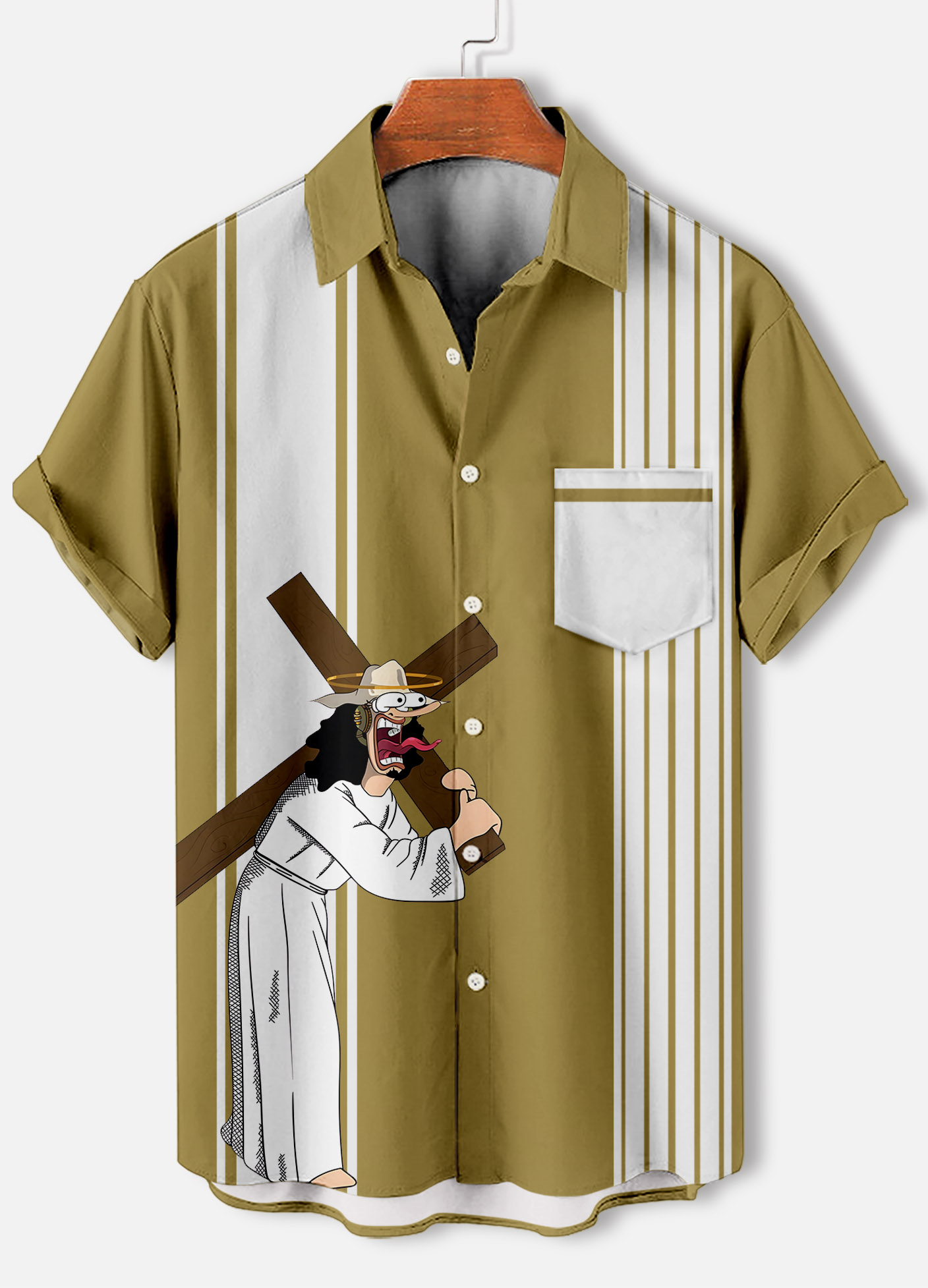 Men's Short Refreshing elegant hawaii Sleeve Shirt