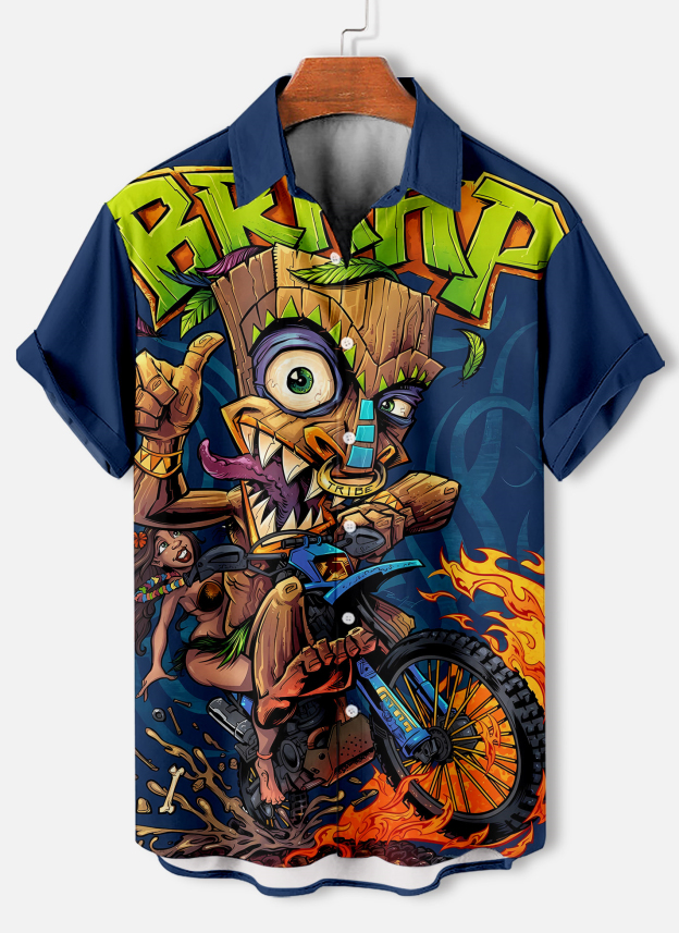 Men's Short Refreshing elegant hawaii Sleeve Shirt