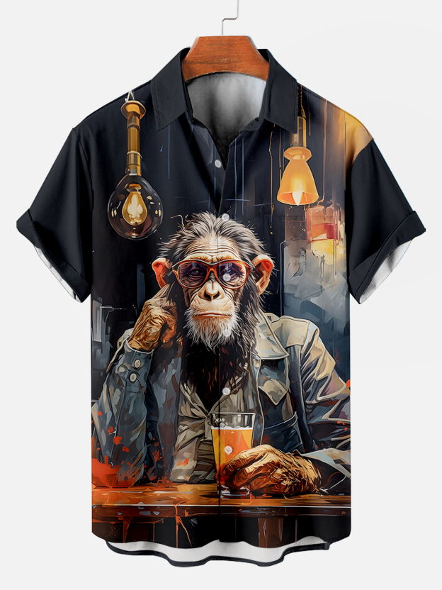 Animal Graphic Short Sleeve Shirt