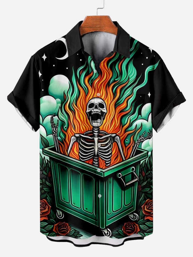 Men's Day of the Dead Graphic Short Sleeve Shirt