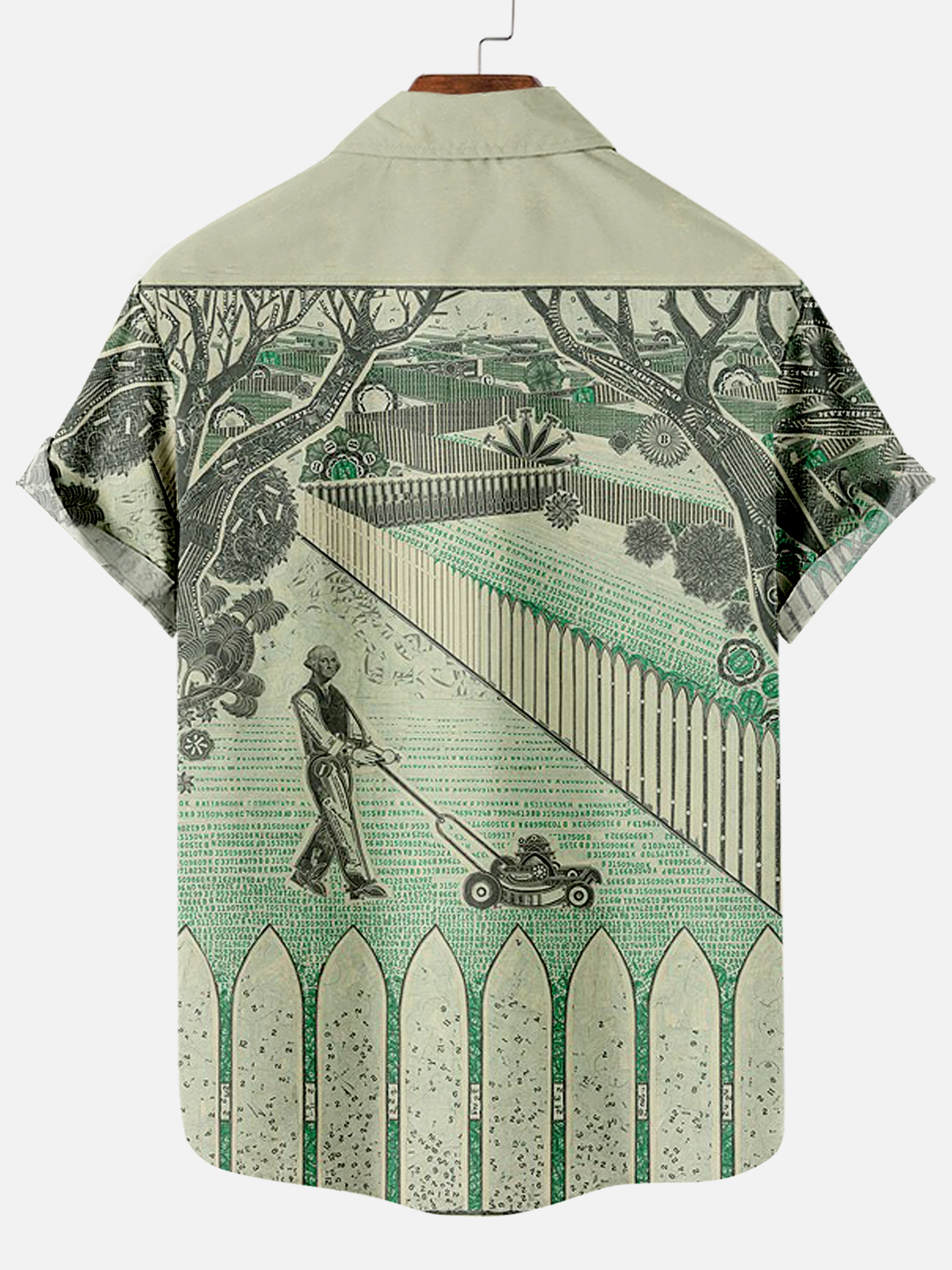 Men's Dollar Pattern Art Short Sleeve Shirt