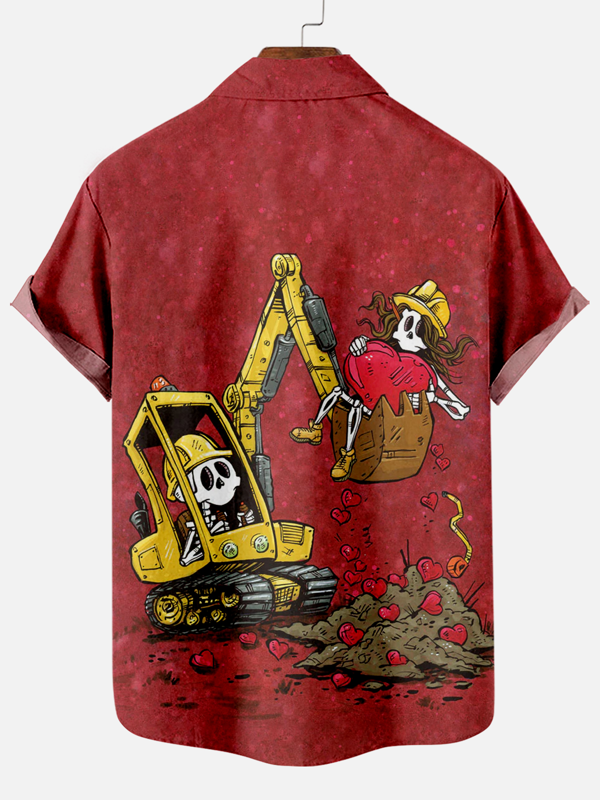 Men's Classic Day of the Dead Skull Graphic Short Sleeve Shirt