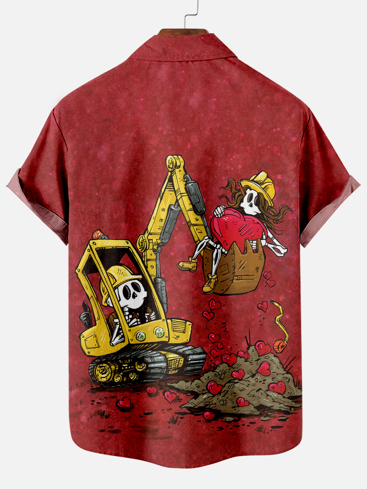 Men's Classic Day of the Dead Skull Graphic Short Sleeve Shirt