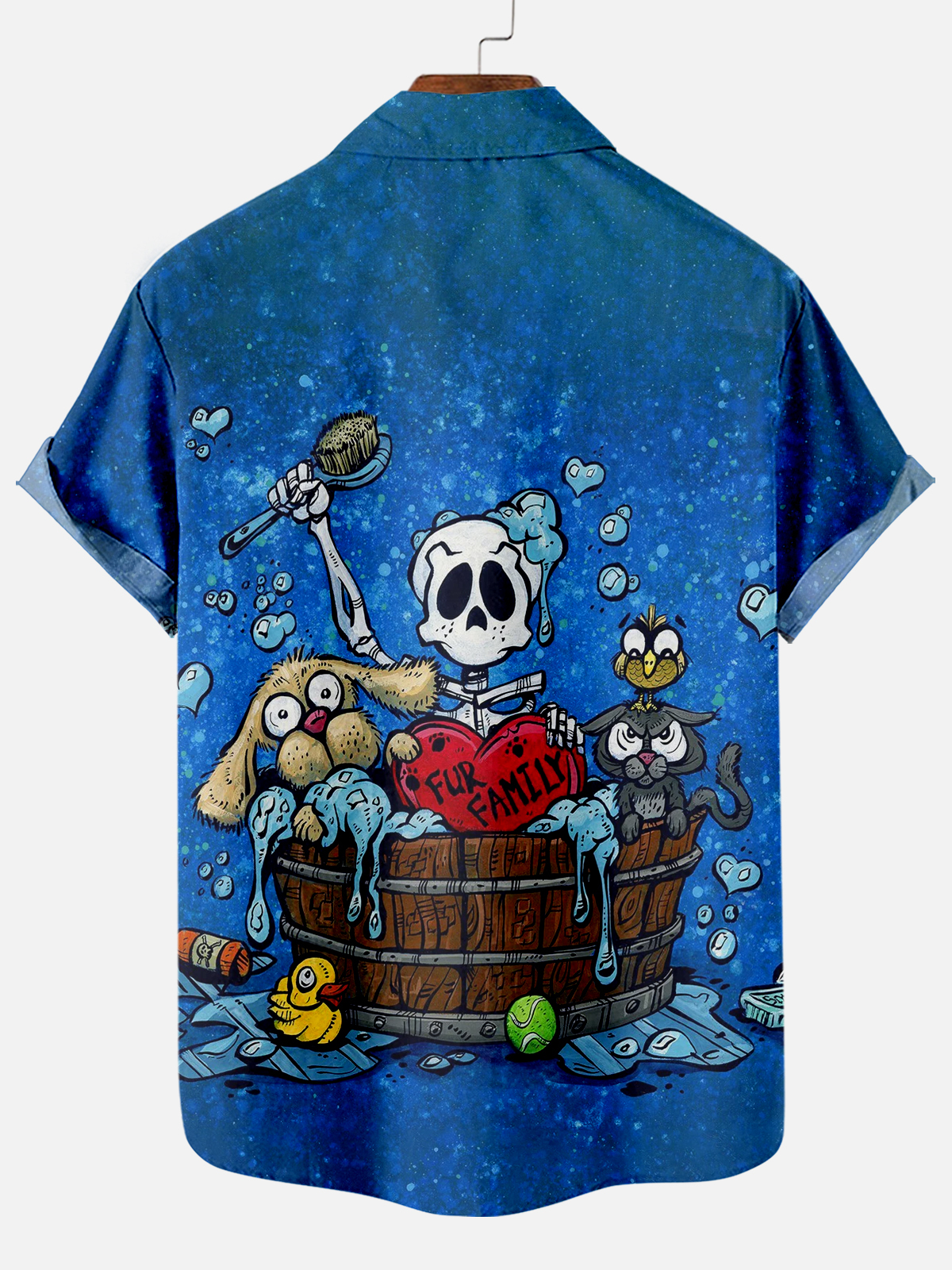 Men's Classic Day of the Dead Skull Graphic Short Sleeve Shirt