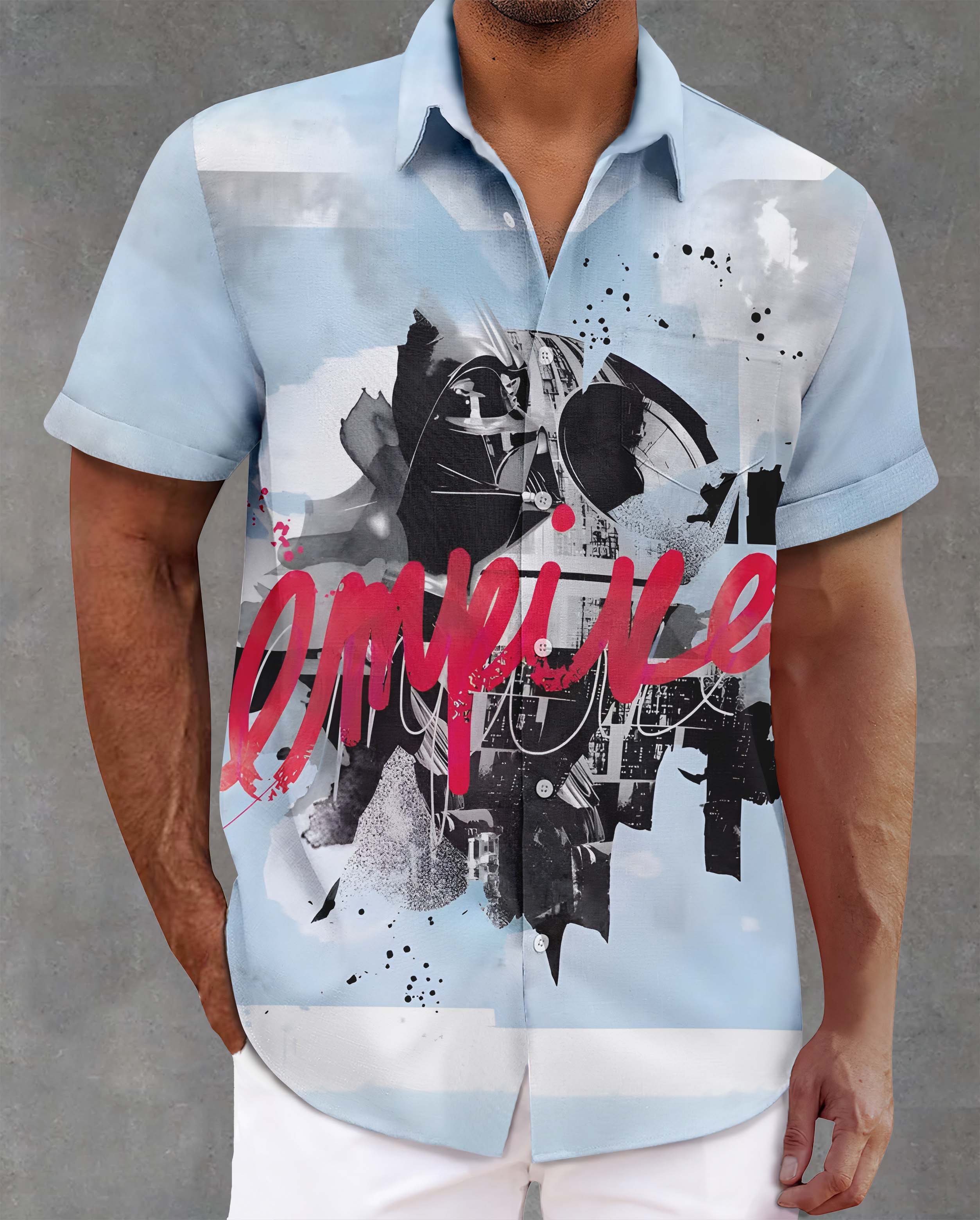 Men's Classic Movie Graphic Short Sleeve Shirt