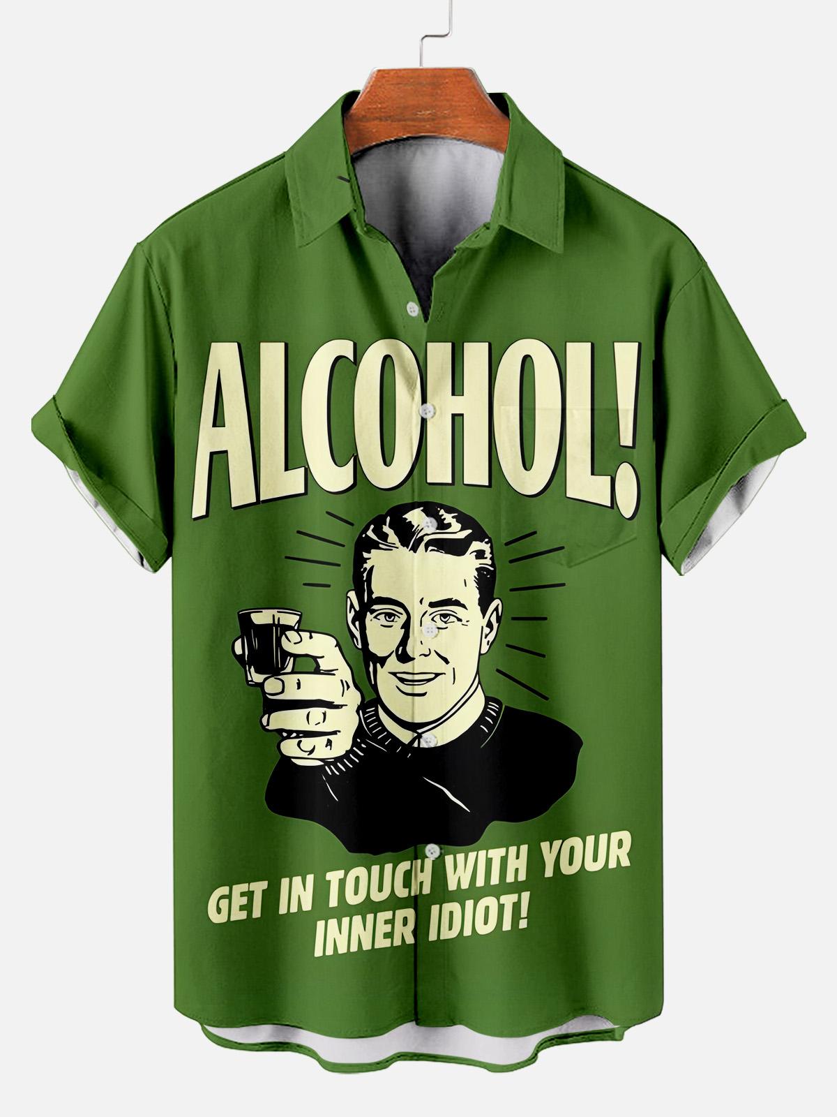 Men's Fun Slogan Short Sleeve Shirt