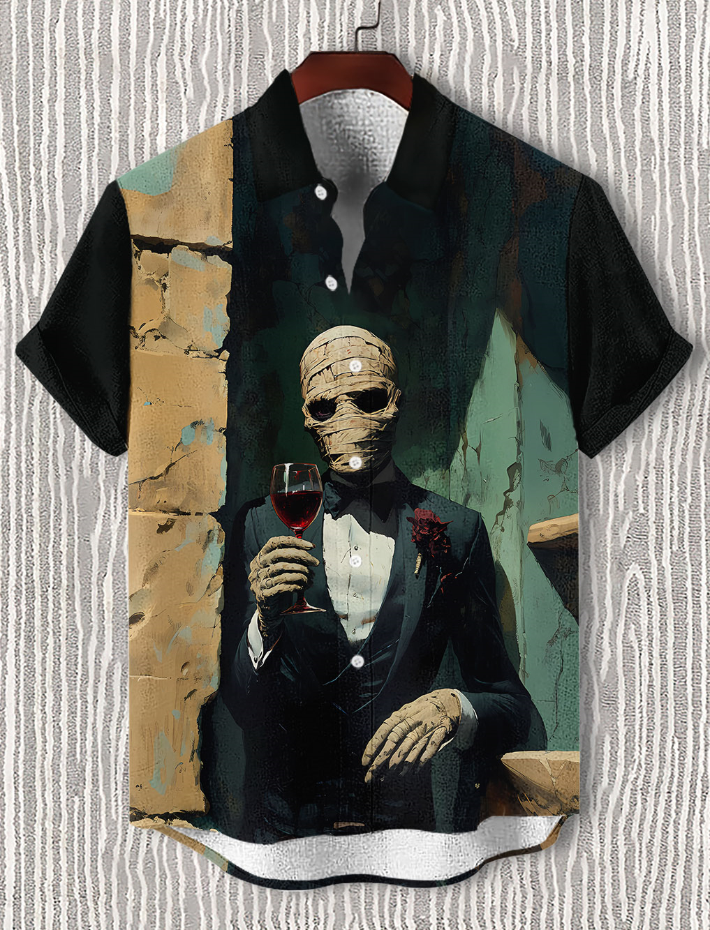 Men's Halloween Atmosphere Graphic Short Sleeve Shirt