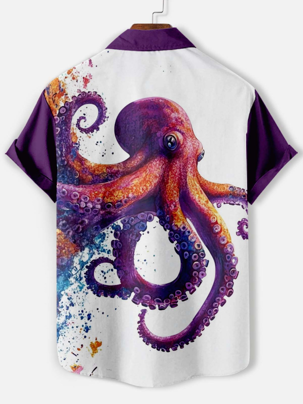 Men's Marine Life Graphic Short Sleeve Shirt
