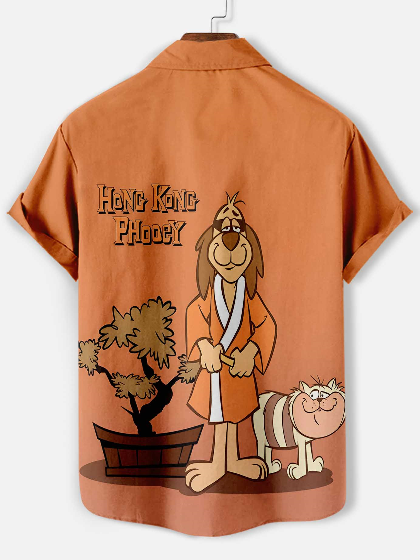 Men's Retro Anime Illustration Short Sleeve Shirt