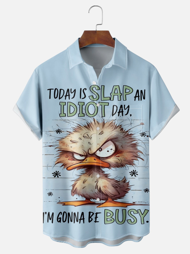 [Copy]Men's Classic Movie Godfather Animal Fun Graphic Short Sleeve Shirt